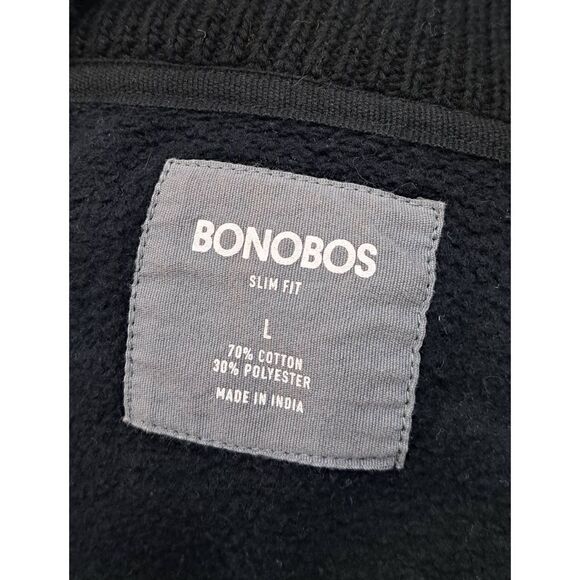 Bonobos mens large full zip fleece lined sweater dark heathered gray - Picture 5 of 7
